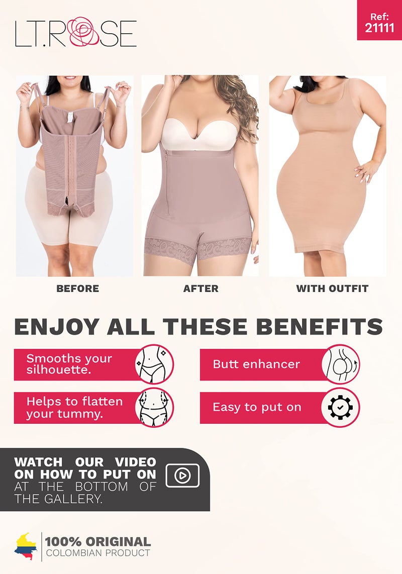 LT.ROSE 21111 BBL Fajas Colombianas Postparto Reductoras y Moldeadoras Body Shaper Tummy Control Compression Shapewear for Women - Image 4